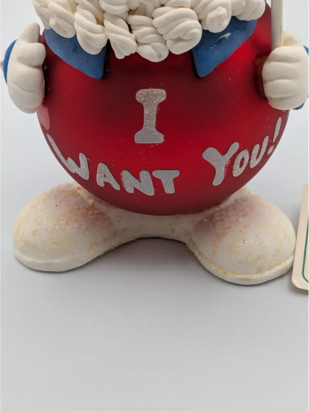 Department 56 I Want You 1999 Pastimes Santa Ornament, Uncle Sam, Americana
